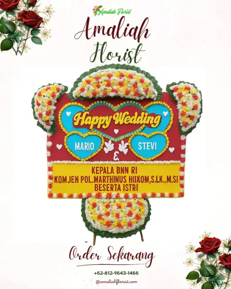 Papan Bunga Pernikahan Puncaksari